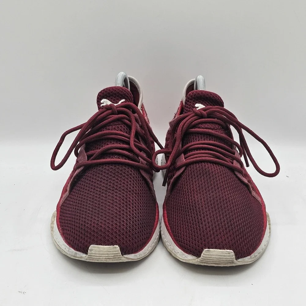 Puma‎ Tsugi Netfit Shoes Mens Size 8.5 Burgundy Ignite Mesh Sneakers 364629-04